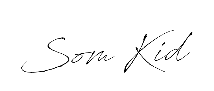 The best way (Antro_Vectra) to make a short signature is to pick only two or three words in your name. The name Som Kid include a total of six letters. For converting this name. Som Kid signature style 6 images and pictures png