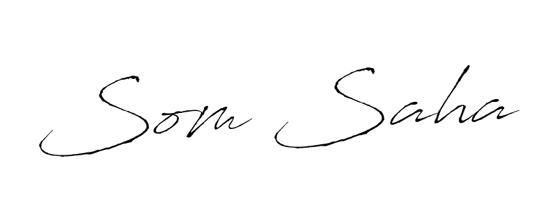 Make a beautiful signature design for name Som Saha. With this signature (Antro_Vectra) style, you can create a handwritten signature for free. Som Saha signature style 6 images and pictures png