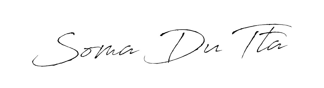 How to make Soma Du Tta name signature. Use Antro_Vectra style for creating short signs online. This is the latest handwritten sign. Soma Du Tta signature style 6 images and pictures png