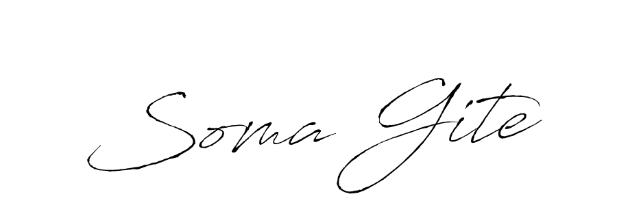 You can use this online signature creator to create a handwritten signature for the name Soma Gite. This is the best online autograph maker. Soma Gite signature style 6 images and pictures png