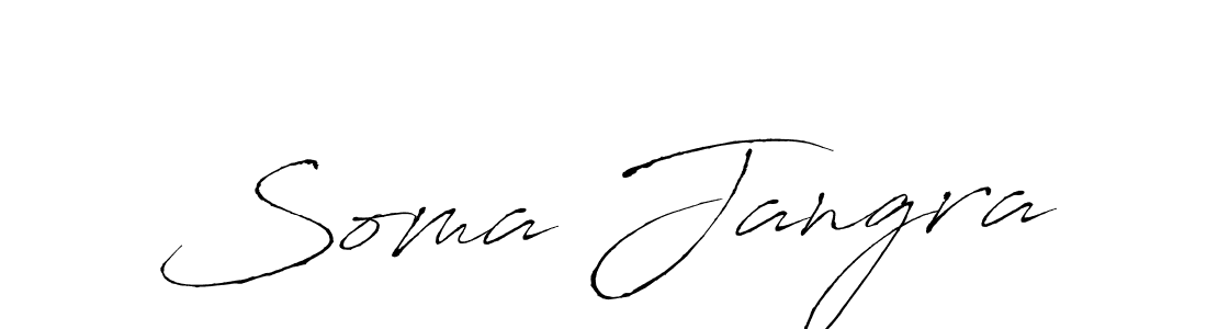 How to make Soma Jangra name signature. Use Antro_Vectra style for creating short signs online. This is the latest handwritten sign. Soma Jangra signature style 6 images and pictures png