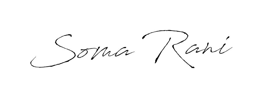 Make a beautiful signature design for name Soma Rani. With this signature (Antro_Vectra) style, you can create a handwritten signature for free. Soma Rani signature style 6 images and pictures png