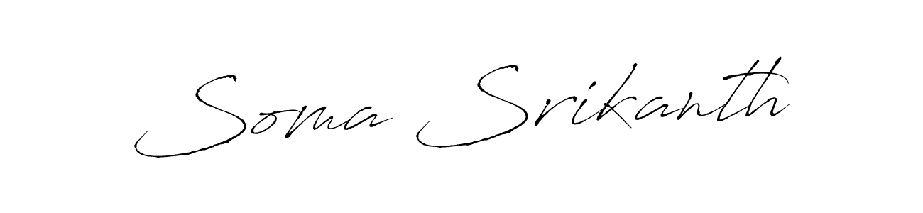 How to make Soma Srikanth name signature. Use Antro_Vectra style for creating short signs online. This is the latest handwritten sign. Soma Srikanth signature style 6 images and pictures png