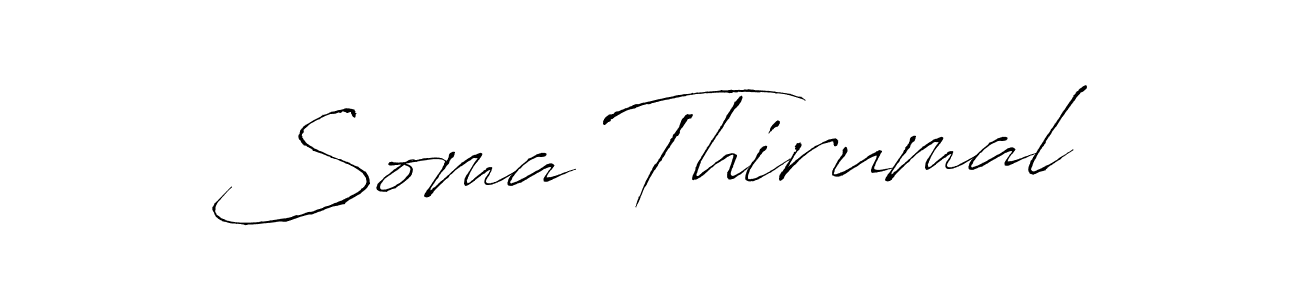 You should practise on your own different ways (Antro_Vectra) to write your name (Soma Thirumal) in signature. don't let someone else do it for you. Soma Thirumal signature style 6 images and pictures png