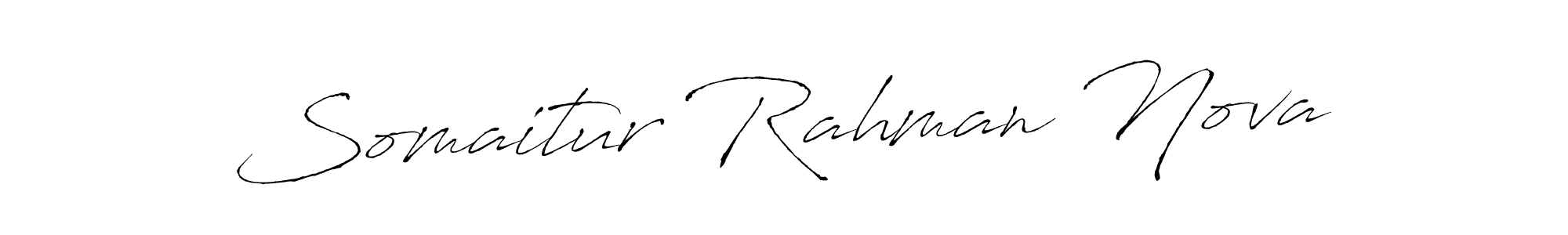 You should practise on your own different ways (Antro_Vectra) to write your name (Somaitur Rahman Nova) in signature. don't let someone else do it for you. Somaitur Rahman Nova signature style 6 images and pictures png