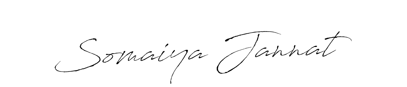 Make a beautiful signature design for name Somaiya Jannat. With this signature (Antro_Vectra) style, you can create a handwritten signature for free. Somaiya Jannat signature style 6 images and pictures png