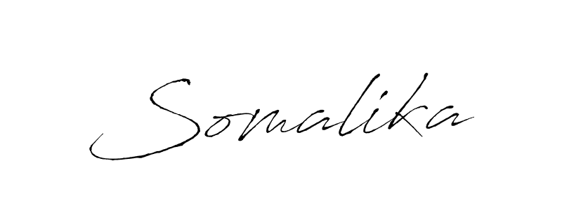 How to make Somalika signature? Antro_Vectra is a professional autograph style. Create handwritten signature for Somalika name. Somalika signature style 6 images and pictures png