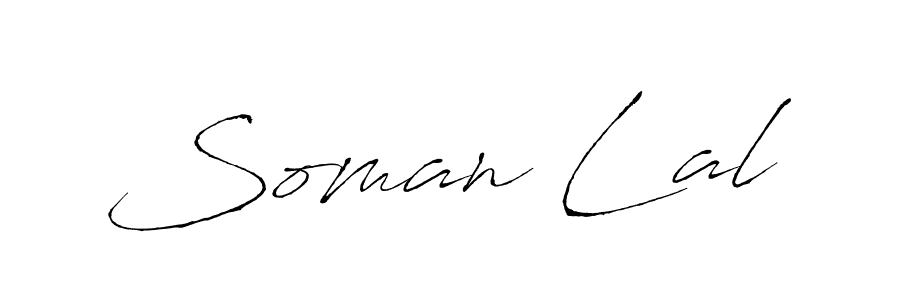 Create a beautiful signature design for name Soman Lal. With this signature (Antro_Vectra) fonts, you can make a handwritten signature for free. Soman Lal signature style 6 images and pictures png