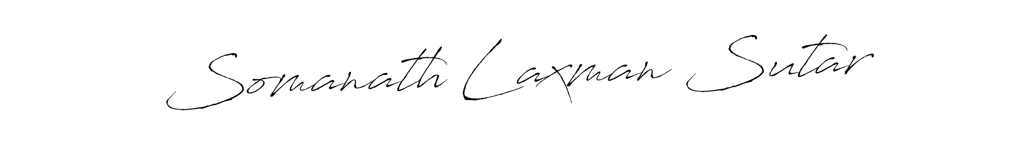 How to make Somanath Laxman Sutar name signature. Use Antro_Vectra style for creating short signs online. This is the latest handwritten sign. Somanath Laxman Sutar signature style 6 images and pictures png