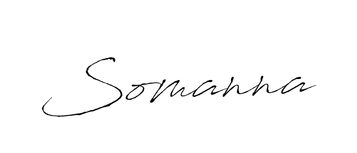 Design your own signature with our free online signature maker. With this signature software, you can create a handwritten (Antro_Vectra) signature for name Somanna. Somanna signature style 6 images and pictures png