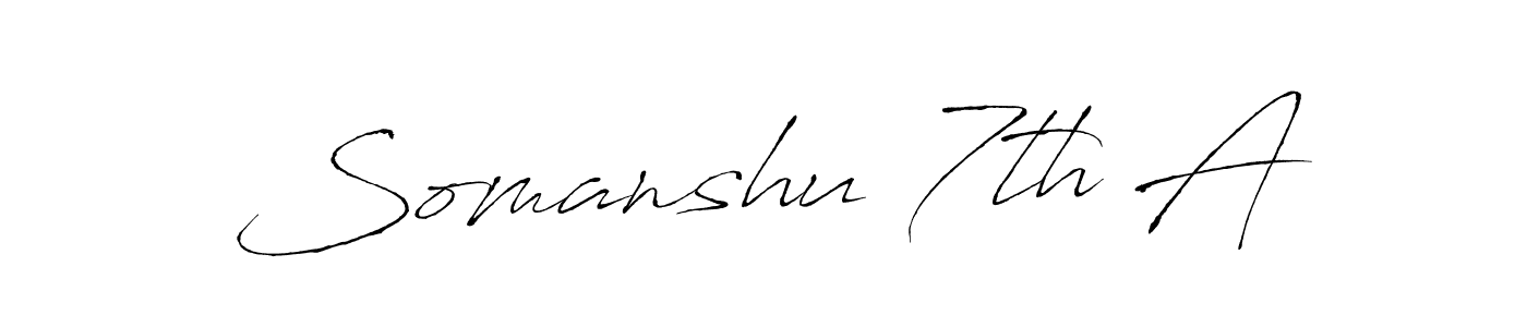 Similarly Antro_Vectra is the best handwritten signature design. Signature creator online .You can use it as an online autograph creator for name Somanshu 7th A. Somanshu 7th A signature style 6 images and pictures png