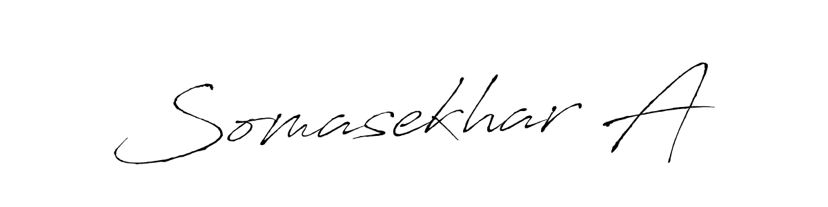 Make a beautiful signature design for name Somasekhar A. With this signature (Antro_Vectra) style, you can create a handwritten signature for free. Somasekhar A signature style 6 images and pictures png