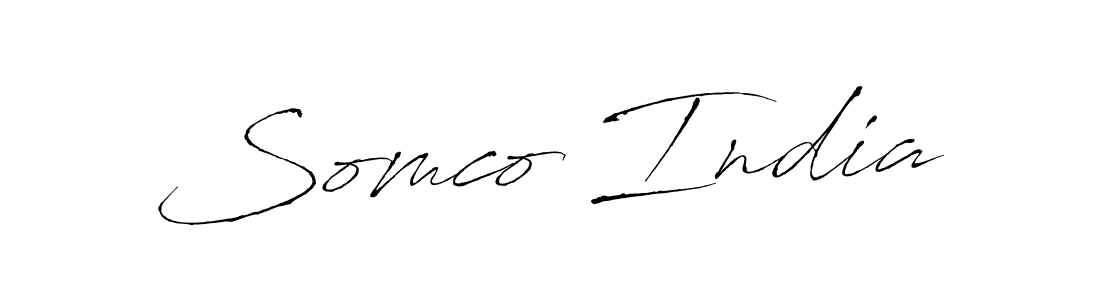 How to make Somco India name signature. Use Antro_Vectra style for creating short signs online. This is the latest handwritten sign. Somco India signature style 6 images and pictures png