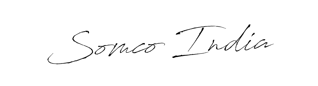 How to make Somco India name signature. Use Antro_Vectra style for creating short signs online. This is the latest handwritten sign. Somco India signature style 6 images and pictures png