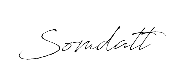 How to make Somdatt signature? Antro_Vectra is a professional autograph style. Create handwritten signature for Somdatt name. Somdatt signature style 6 images and pictures png