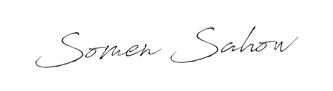 Somen Sahow stylish signature style. Best Handwritten Sign (Antro_Vectra) for my name. Handwritten Signature Collection Ideas for my name Somen Sahow. Somen Sahow signature style 6 images and pictures png