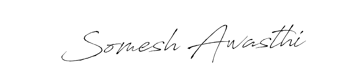 Create a beautiful signature design for name Somesh Awasthi. With this signature (Antro_Vectra) fonts, you can make a handwritten signature for free. Somesh Awasthi signature style 6 images and pictures png
