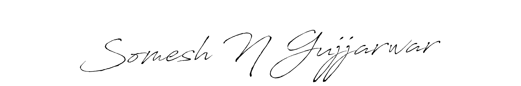 Create a beautiful signature design for name Somesh N Gujjarwar. With this signature (Antro_Vectra) fonts, you can make a handwritten signature for free. Somesh N Gujjarwar signature style 6 images and pictures png