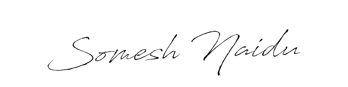 The best way (Antro_Vectra) to make a short signature is to pick only two or three words in your name. The name Somesh Naidu include a total of six letters. For converting this name. Somesh Naidu signature style 6 images and pictures png