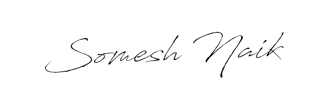 Make a beautiful signature design for name Somesh Naik. With this signature (Antro_Vectra) style, you can create a handwritten signature for free. Somesh Naik signature style 6 images and pictures png