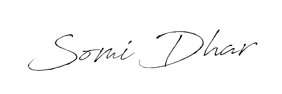 Also You can easily find your signature by using the search form. We will create Somi Dhar name handwritten signature images for you free of cost using Antro_Vectra sign style. Somi Dhar signature style 6 images and pictures png