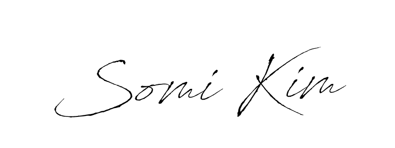 Make a beautiful signature design for name Somi Kim. With this signature (Antro_Vectra) style, you can create a handwritten signature for free. Somi Kim signature style 6 images and pictures png