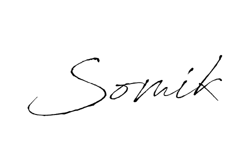 Use a signature maker to create a handwritten signature online. With this signature software, you can design (Antro_Vectra) your own signature for name Somik. Somik signature style 6 images and pictures png