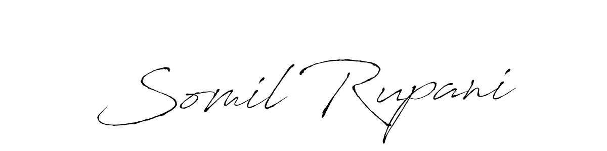 Also You can easily find your signature by using the search form. We will create Somil Rupani name handwritten signature images for you free of cost using Antro_Vectra sign style. Somil Rupani signature style 6 images and pictures png
