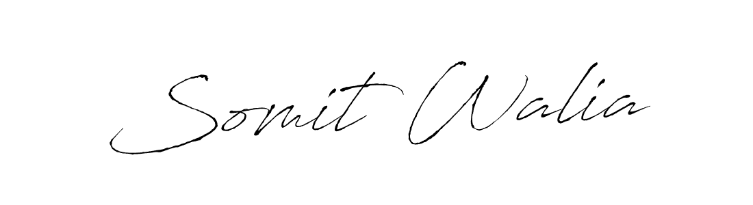 Somit Walia stylish signature style. Best Handwritten Sign (Antro_Vectra) for my name. Handwritten Signature Collection Ideas for my name Somit Walia. Somit Walia signature style 6 images and pictures png