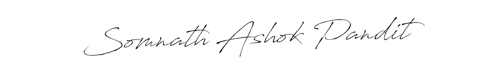 Somnath Ashok Pandit stylish signature style. Best Handwritten Sign (Antro_Vectra) for my name. Handwritten Signature Collection Ideas for my name Somnath Ashok Pandit. Somnath Ashok Pandit signature style 6 images and pictures png