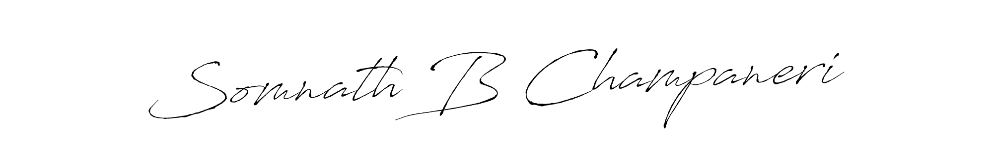 Somnath B Champaneri stylish signature style. Best Handwritten Sign (Antro_Vectra) for my name. Handwritten Signature Collection Ideas for my name Somnath B Champaneri. Somnath B Champaneri signature style 6 images and pictures png