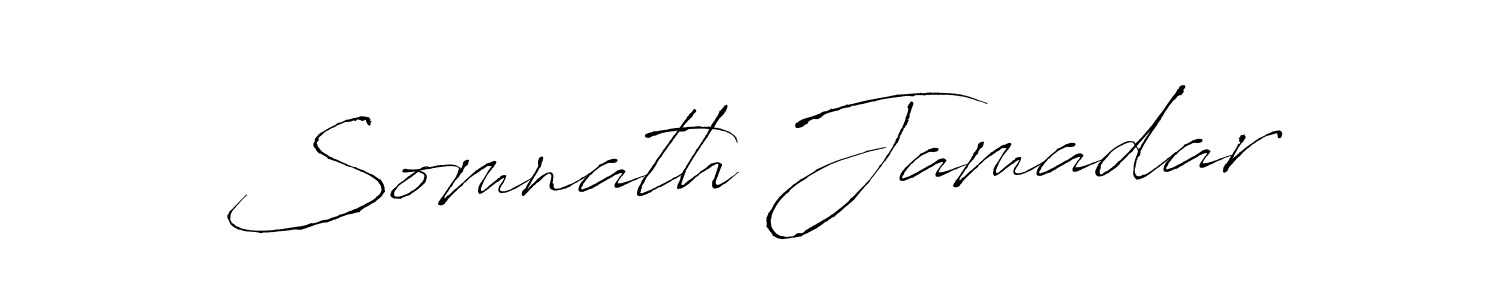 How to make Somnath Jamadar name signature. Use Antro_Vectra style for creating short signs online. This is the latest handwritten sign. Somnath Jamadar signature style 6 images and pictures png