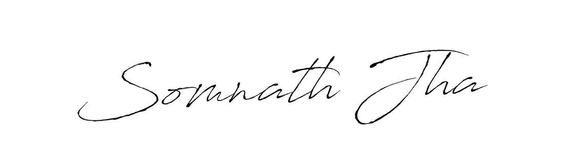 Make a beautiful signature design for name Somnath Jha. With this signature (Antro_Vectra) style, you can create a handwritten signature for free. Somnath Jha signature style 6 images and pictures png