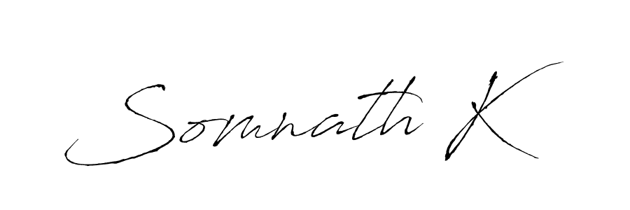 Create a beautiful signature design for name Somnath K. With this signature (Antro_Vectra) fonts, you can make a handwritten signature for free. Somnath K signature style 6 images and pictures png