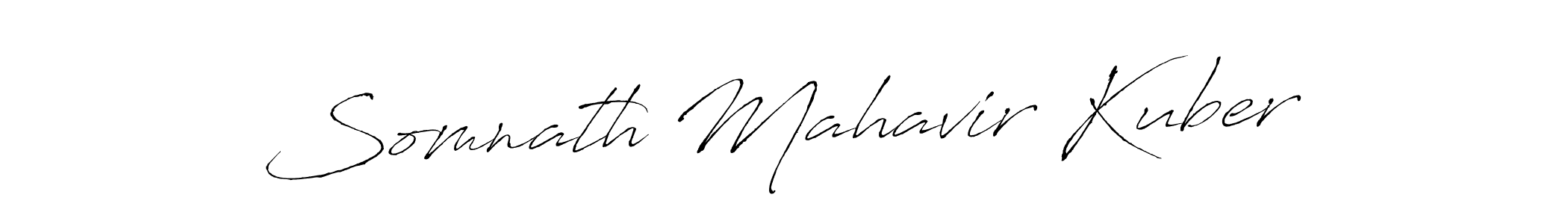 How to make Somnath Mahavir Kuber name signature. Use Antro_Vectra style for creating short signs online. This is the latest handwritten sign. Somnath Mahavir Kuber signature style 6 images and pictures png