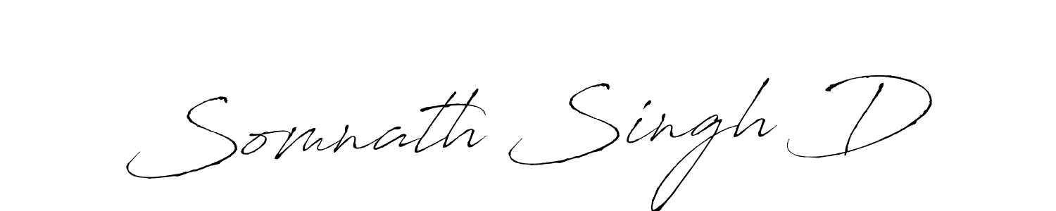 How to make Somnath Singh D name signature. Use Antro_Vectra style for creating short signs online. This is the latest handwritten sign. Somnath Singh D signature style 6 images and pictures png