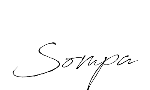 Make a beautiful signature design for name Sompa. With this signature (Antro_Vectra) style, you can create a handwritten signature for free. Sompa signature style 6 images and pictures png