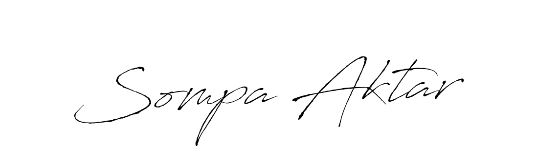 Make a beautiful signature design for name Sompa Aktar. With this signature (Antro_Vectra) style, you can create a handwritten signature for free. Sompa Aktar signature style 6 images and pictures png