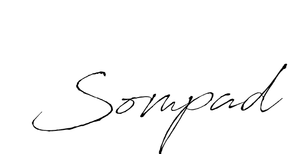 Design your own signature with our free online signature maker. With this signature software, you can create a handwritten (Antro_Vectra) signature for name Sompad. Sompad signature style 6 images and pictures png