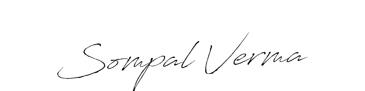 Sompal Verma stylish signature style. Best Handwritten Sign (Antro_Vectra) for my name. Handwritten Signature Collection Ideas for my name Sompal Verma. Sompal Verma signature style 6 images and pictures png