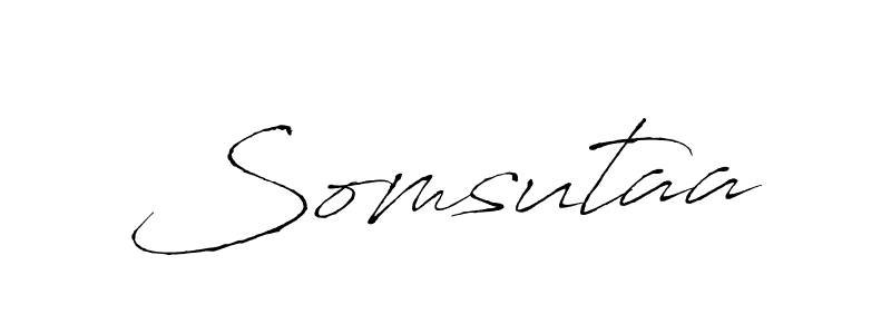 You should practise on your own different ways (Antro_Vectra) to write your name (Somsutaa) in signature. don't let someone else do it for you. Somsutaa signature style 6 images and pictures png