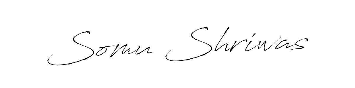 Make a beautiful signature design for name Somu Shriwas. With this signature (Antro_Vectra) style, you can create a handwritten signature for free. Somu Shriwas signature style 6 images and pictures png