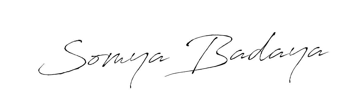 The best way (Antro_Vectra) to make a short signature is to pick only two or three words in your name. The name Somya Badaya include a total of six letters. For converting this name. Somya Badaya signature style 6 images and pictures png