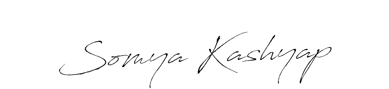 Somya Kashyap stylish signature style. Best Handwritten Sign (Antro_Vectra) for my name. Handwritten Signature Collection Ideas for my name Somya Kashyap. Somya Kashyap signature style 6 images and pictures png