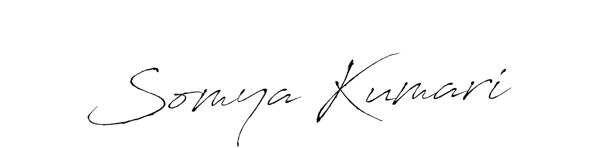 How to make Somya Kumari name signature. Use Antro_Vectra style for creating short signs online. This is the latest handwritten sign. Somya Kumari signature style 6 images and pictures png