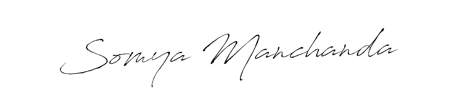 Also we have Somya Manchanda name is the best signature style. Create professional handwritten signature collection using Antro_Vectra autograph style. Somya Manchanda signature style 6 images and pictures png