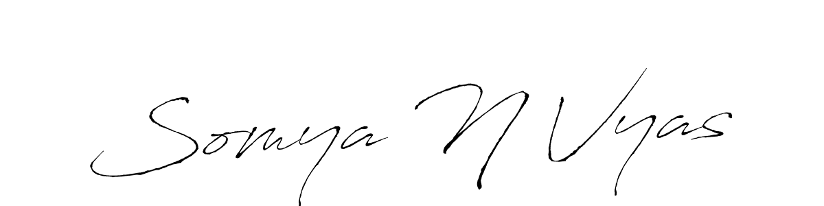 Design your own signature with our free online signature maker. With this signature software, you can create a handwritten (Antro_Vectra) signature for name Somya N Vyas. Somya N Vyas signature style 6 images and pictures png