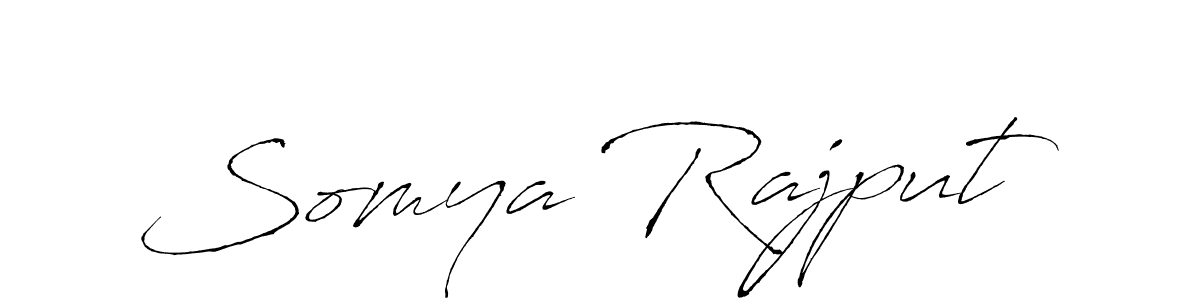 How to make Somya Rajput name signature. Use Antro_Vectra style for creating short signs online. This is the latest handwritten sign. Somya Rajput signature style 6 images and pictures png