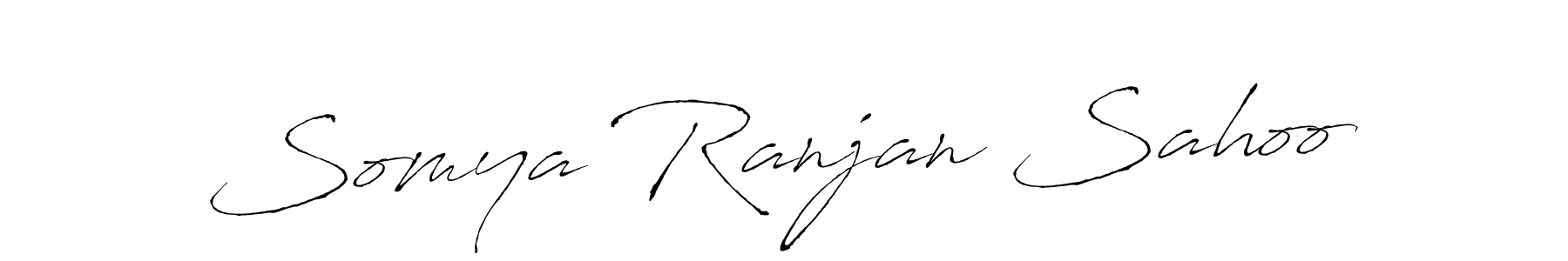 Create a beautiful signature design for name Somya Ranjan Sahoo. With this signature (Antro_Vectra) fonts, you can make a handwritten signature for free. Somya Ranjan Sahoo signature style 6 images and pictures png