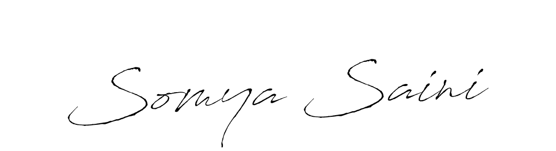 Design your own signature with our free online signature maker. With this signature software, you can create a handwritten (Antro_Vectra) signature for name Somya Saini. Somya Saini signature style 6 images and pictures png